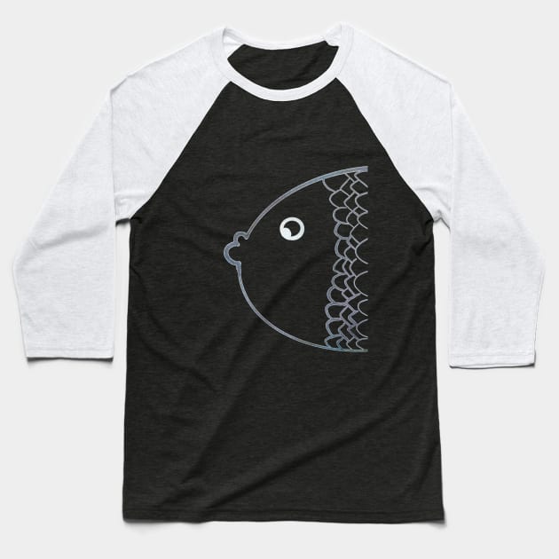 Colorful karp rainbow grey Baseball T-Shirt by Uwaki